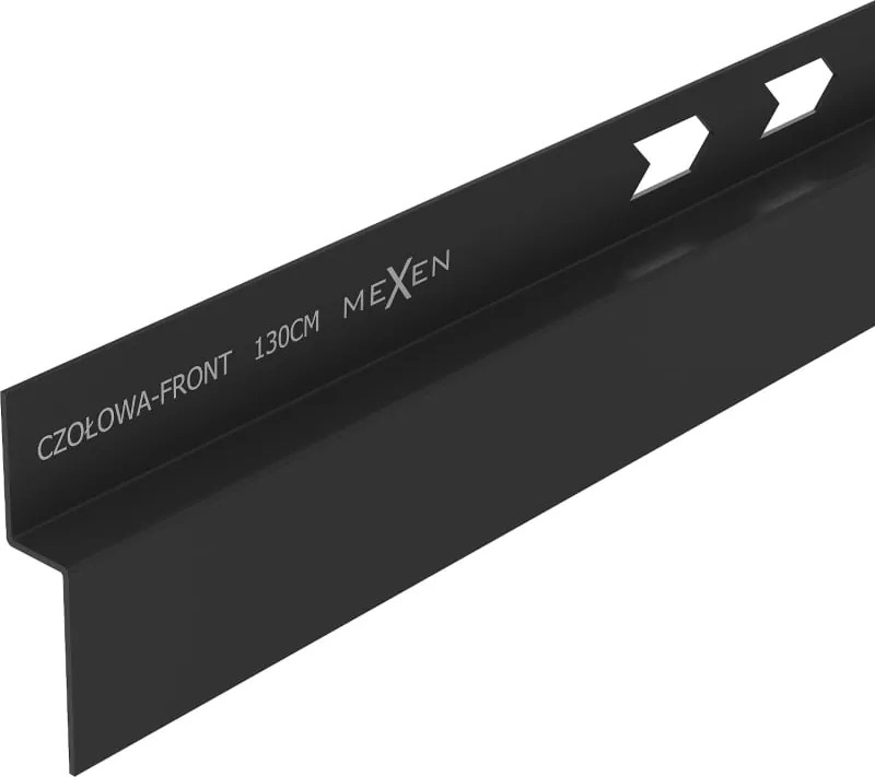 Mexen Line-B voorrand douchegoot 130 cm, zwart - 187003130U