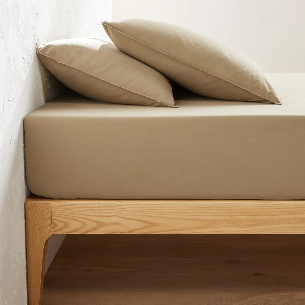 Hoeslaken in katoen, omslag 30 cm, Plantaardige verftechniek