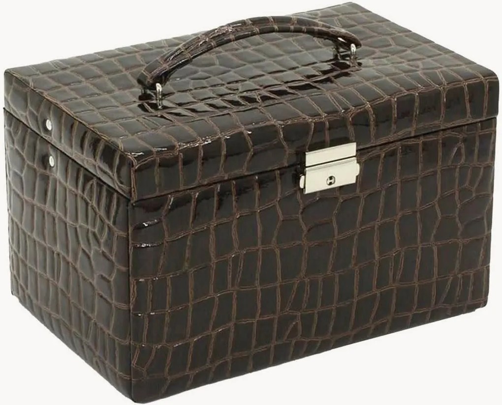 Kunstleren/fluwelen sieradendoos Jolie 2.0 met spiegel