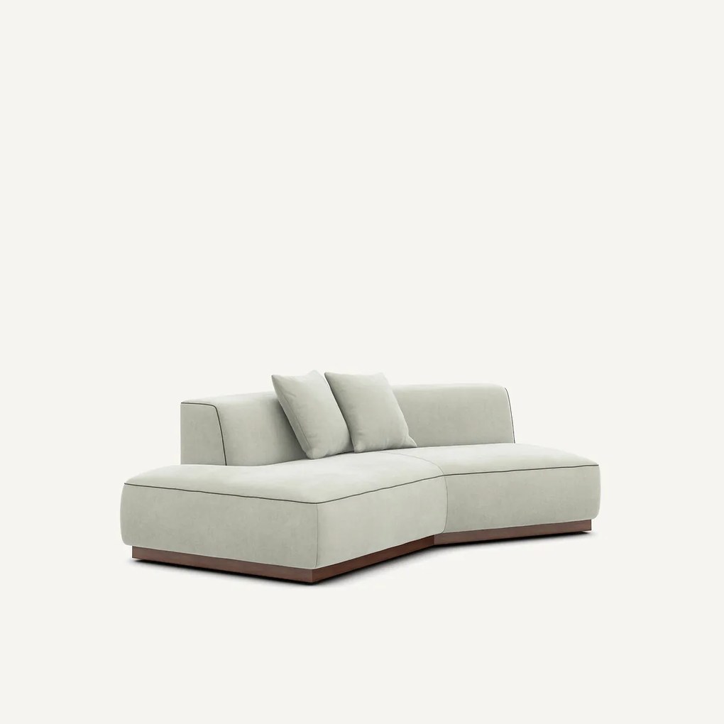 Halve bank links in stonewashed fluweel, JACOPO