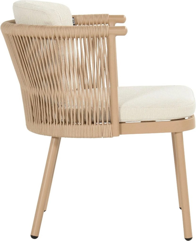 Tuinset Ronde Tuintafel 4 personen 120 cm Rope Taupe  Hartman Toledo/Girona