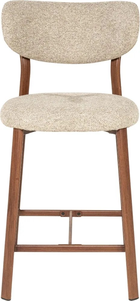 By-Boo Sedia Barkruk Met Houten Poten Bruin