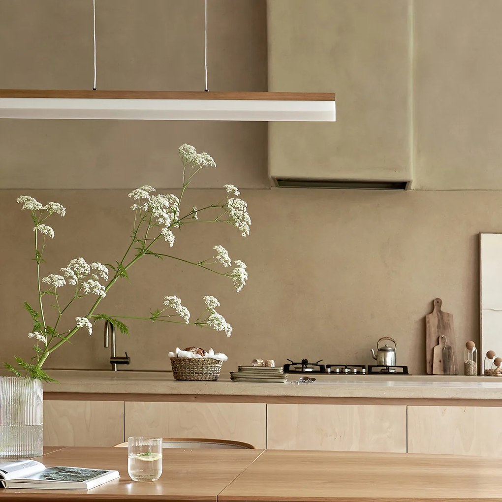 LED-hanglamp in eik en acryl, Segundo