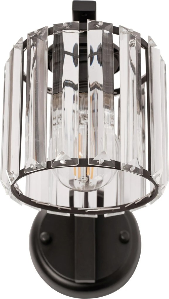 Wandlamp metaal kristal zwart APP512-1W