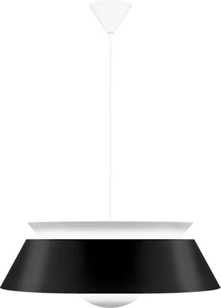 UMAGE Cuna Zwart - Ø 38 cm - Hanglamp - Koordset wit- Lampenkap - Koord - Metaal - Ovaal - Design