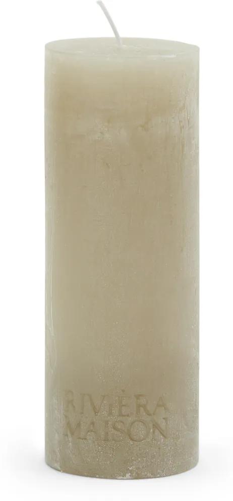 Rivièra Maison - Pillar Candle Rustic flax 7x18 - Kleur: beige