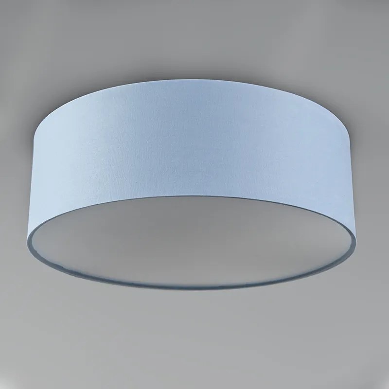 Plafondlamp blauw 30 cm incl. LED - Drum LED