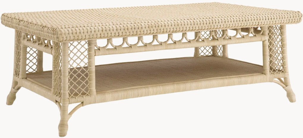 Rotan salontafel Saba met plank
