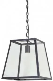 Saunte hanglamp glas metaal zwart