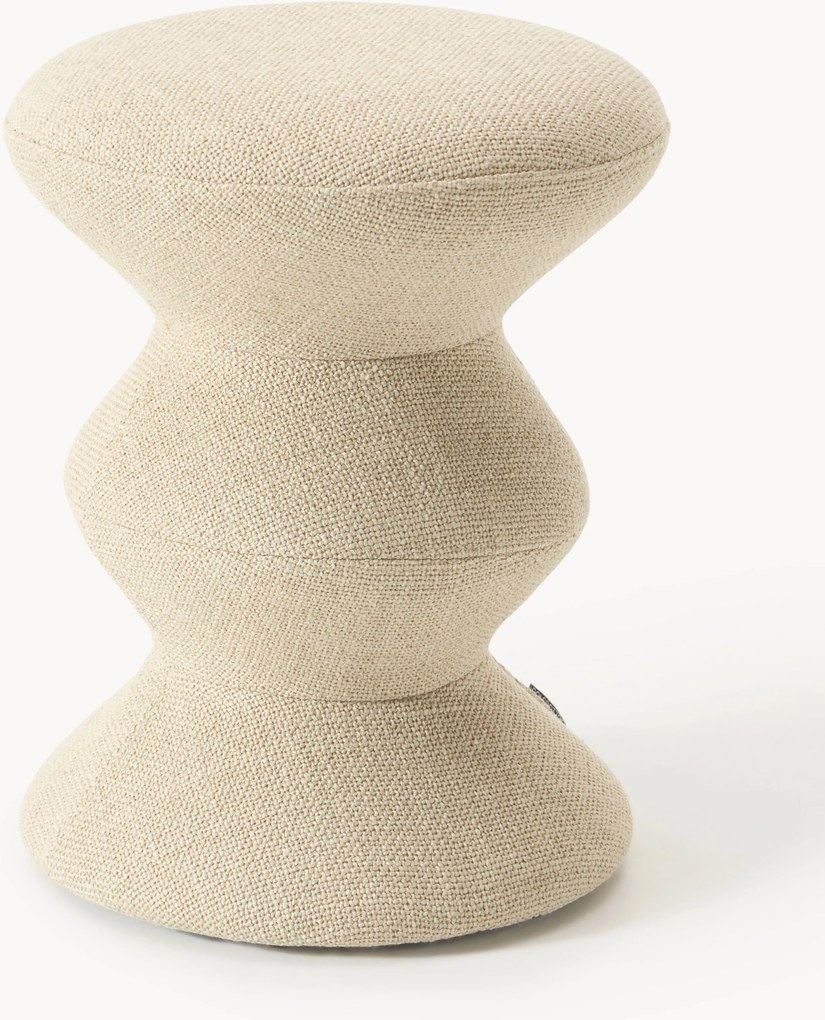 Ronde gestoffeerde bijzettafel Zig Zag