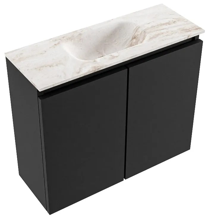 Mondiaz Ture DLux toiletmeubel 60cm urban met wastafel frappe midden met kraangat