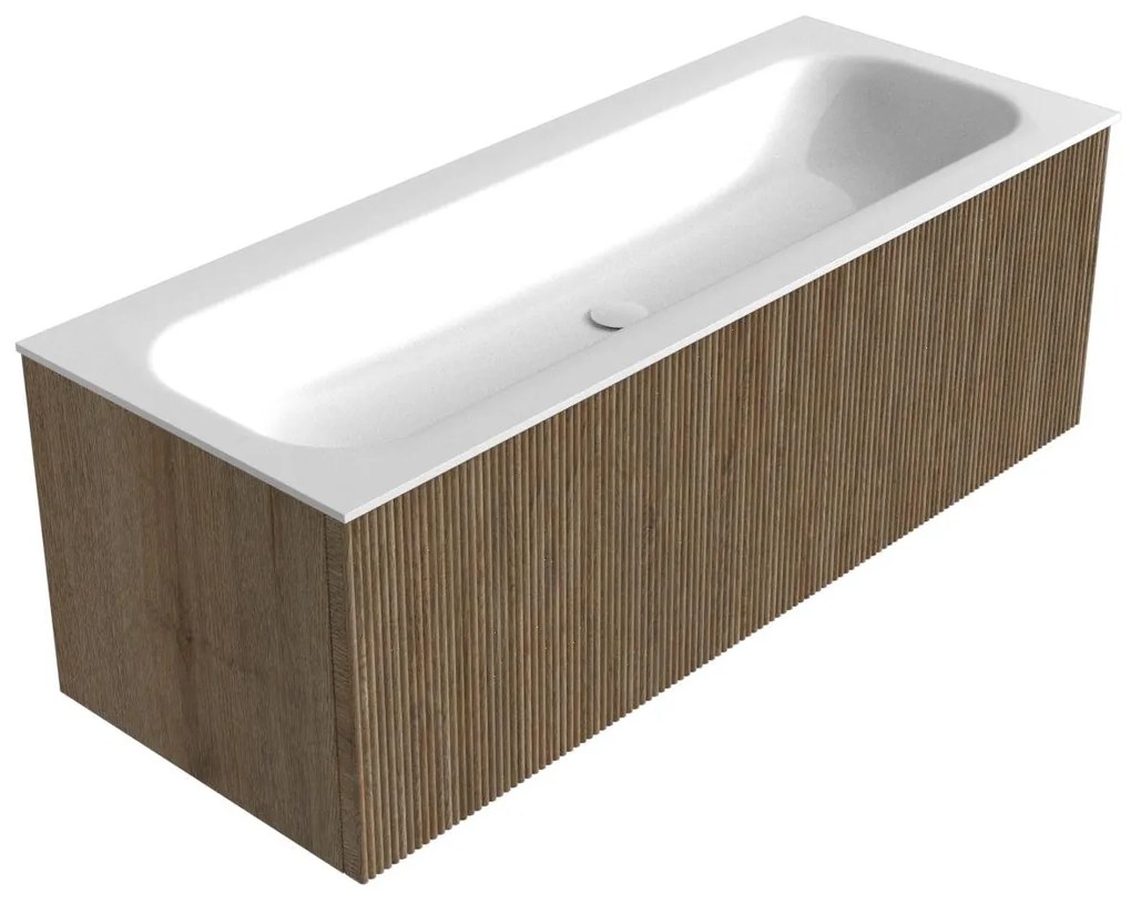 Mondiaz Kurve 120cm badmeubel dusk met 1 lade en wastafel big large midden zonder kraangat