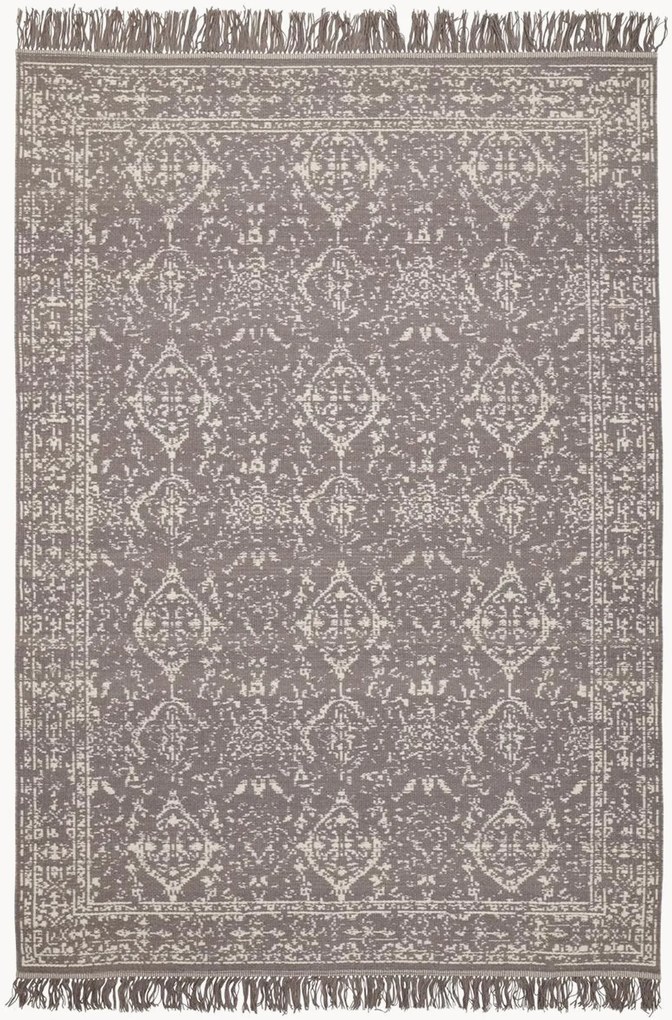 Handgeweven laagpolig wollen vloerkleed Dolzago