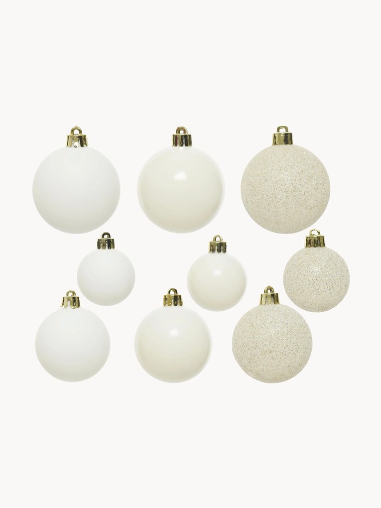 Breukvaste kerstballen Mona, 30-delig