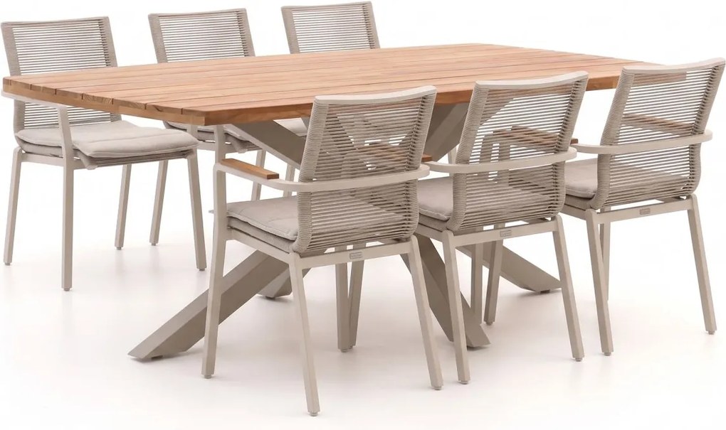 Diningset Bellagio  | 6 personen | Tuinset teakhout | 7-delig | Kees Smit Tuinmeubelen