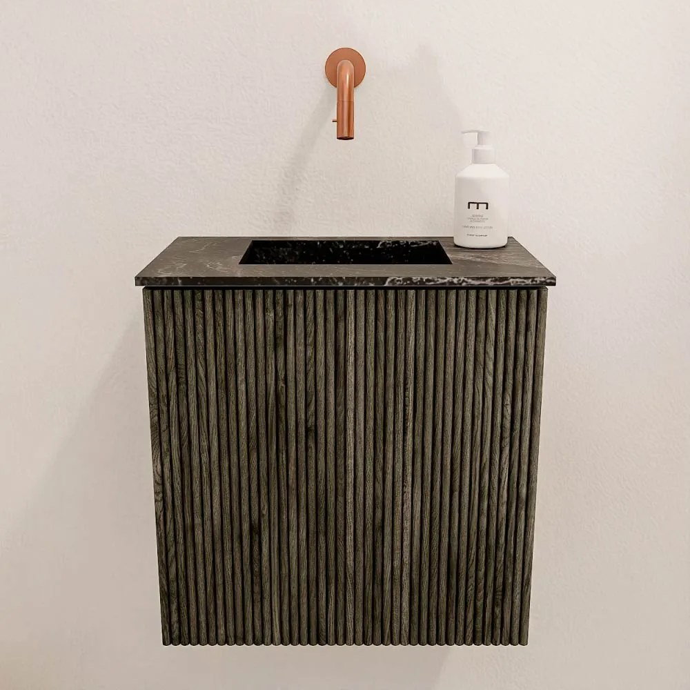 Mondiaz Joya DLux 40cm toiletmeubel shadow met wastafel faye midden zonder kraangat lava