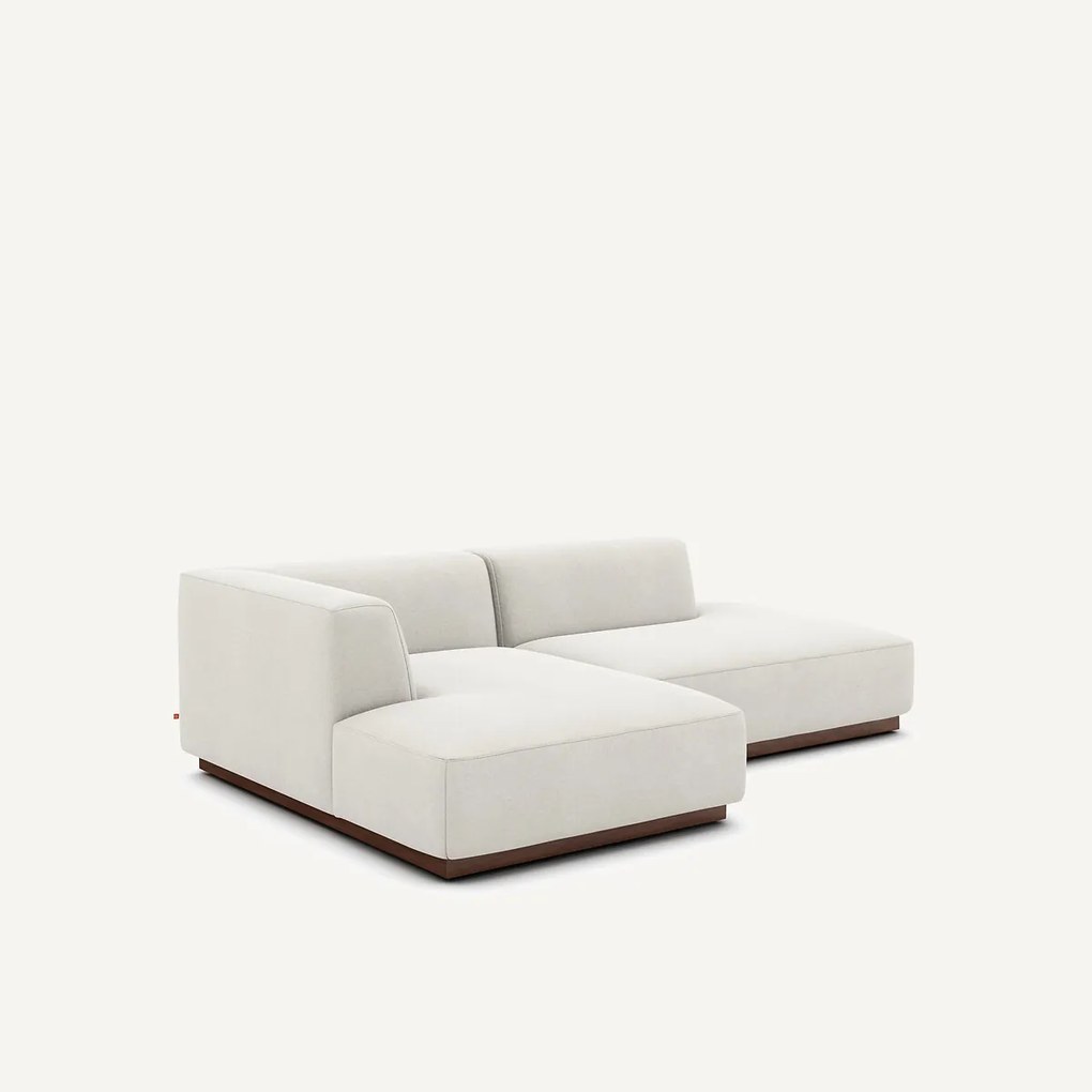 Hoekbank links in linnen fluweel, JACOPO