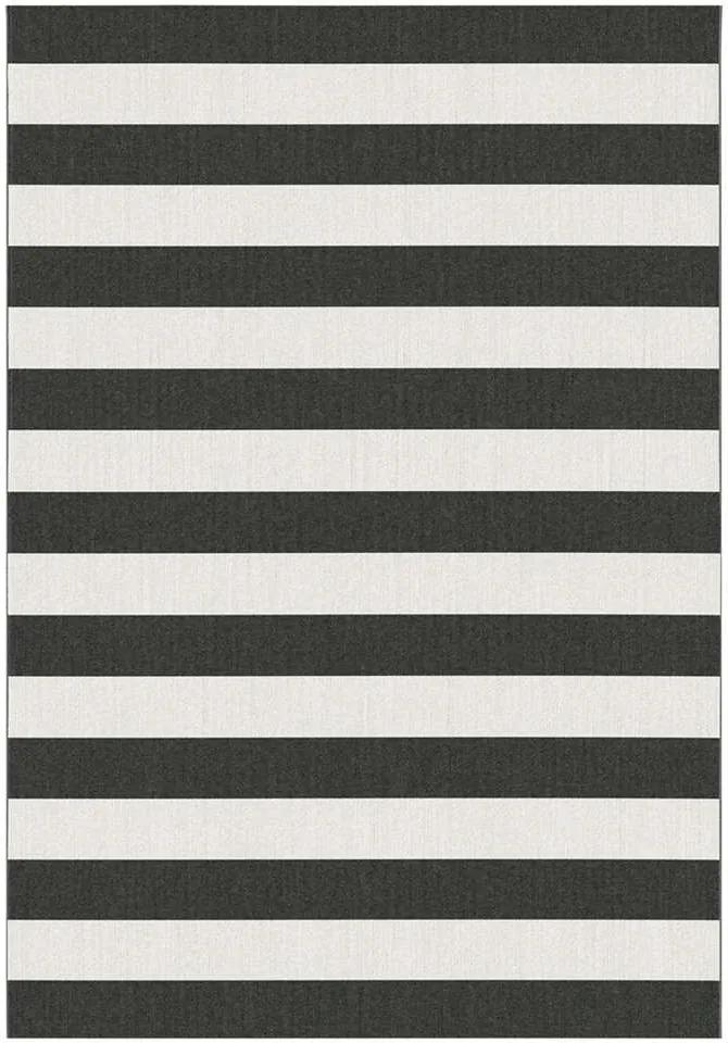 Binnen/buitenvloerkleed Madia - zwart-wit - 160x230 cm - Leen Bakker
