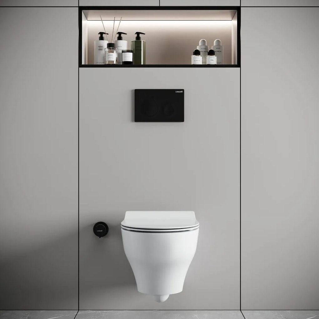 Sanigoods Serra hangtoilet met tornado flush glanzend wit