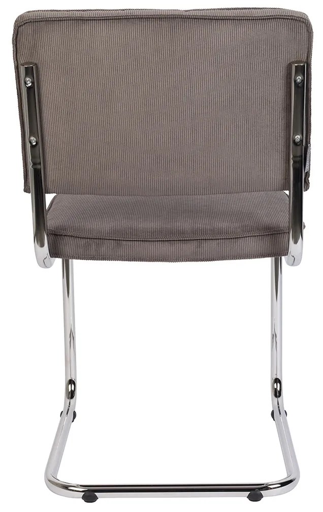 Zuiver Ridge Rib Retro Stoel Ribstof Grijs