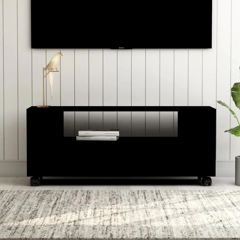 vidaXL Tv-meubel 120x35x43 cm bewerkt hout zwart
