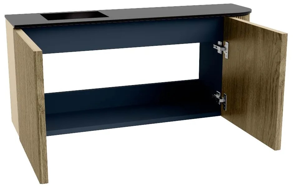 Mondiaz Joya 90cm toiletmeubel ronding rechts dusk met wastafel faye links zonder kraangat urban