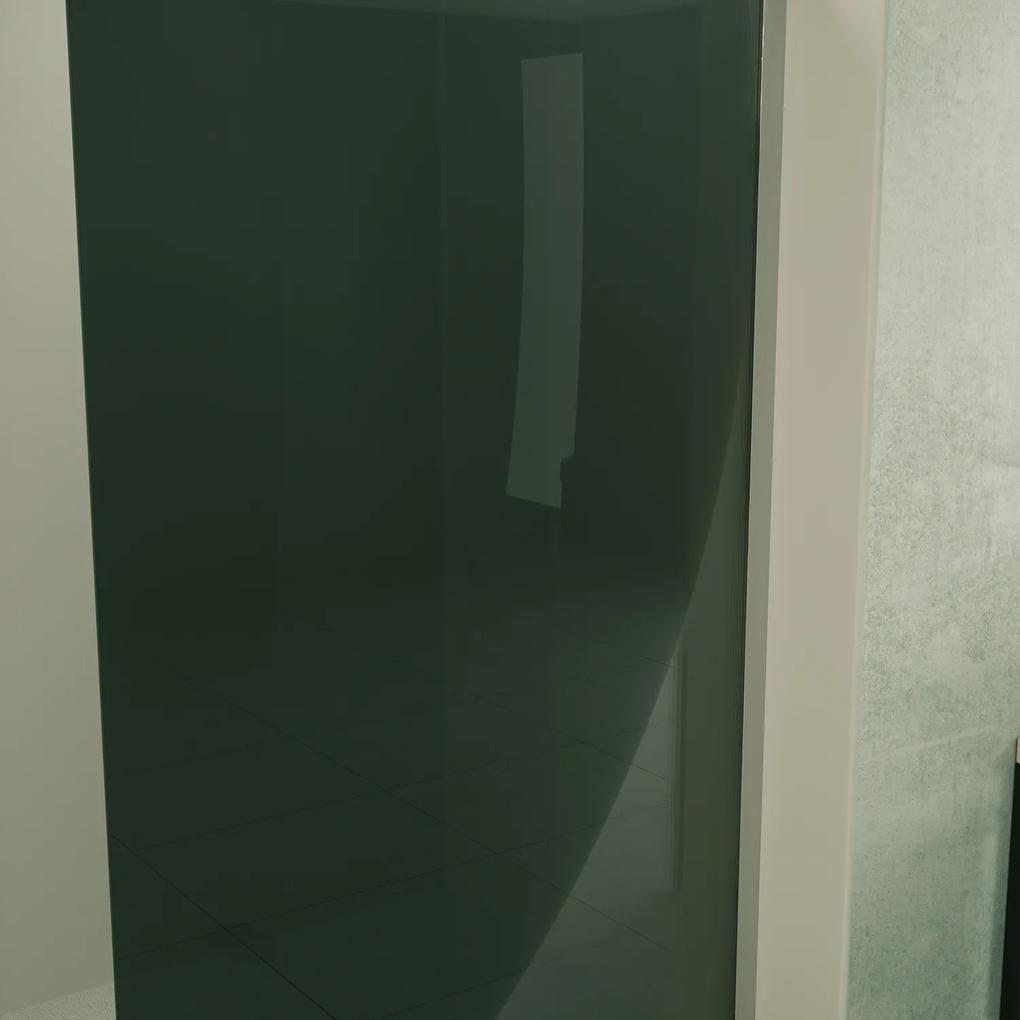 Mueller Slimline inloopdouche 120cm rookglas anti-kalk inclusief chroom profiel & stang