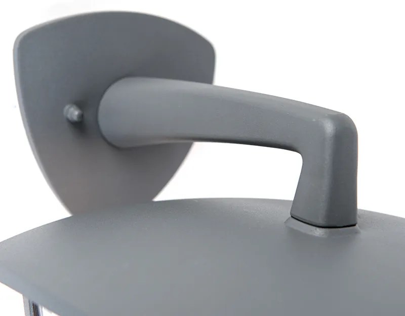 Klassieke buitenlantaarn wand down donkergrijs IP44 - Platar