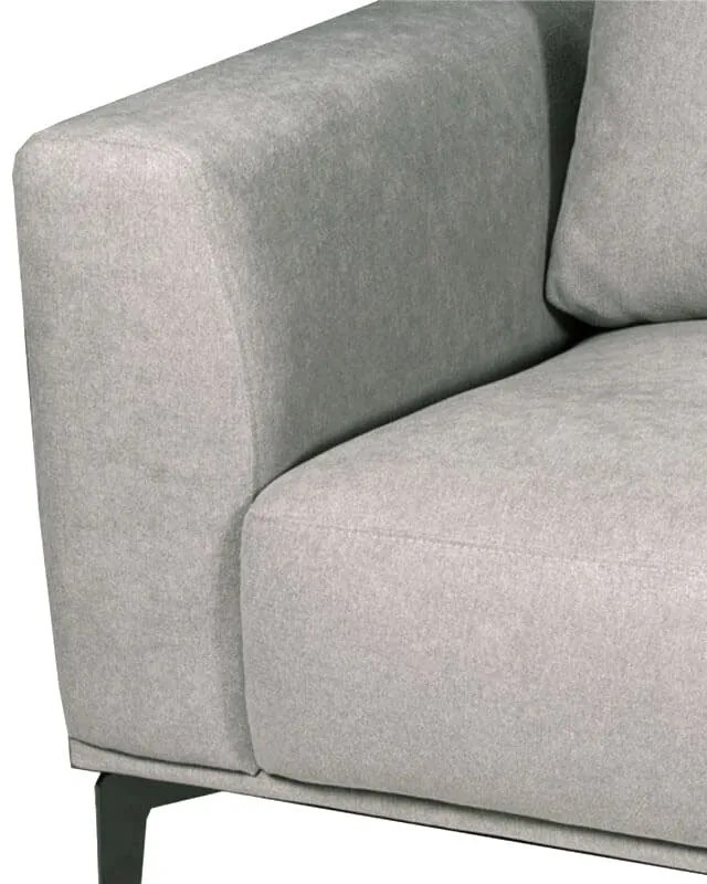 2 zitsbank - Tulp - stof Sorro lichtgrijs 90