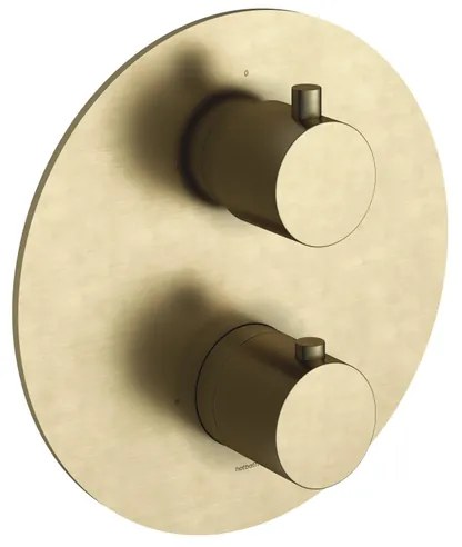 Hotbath Cobber afbouwdeel inbouwthermostaat met 2 functies stop-omstel geborsteld messing CB009EXTBB