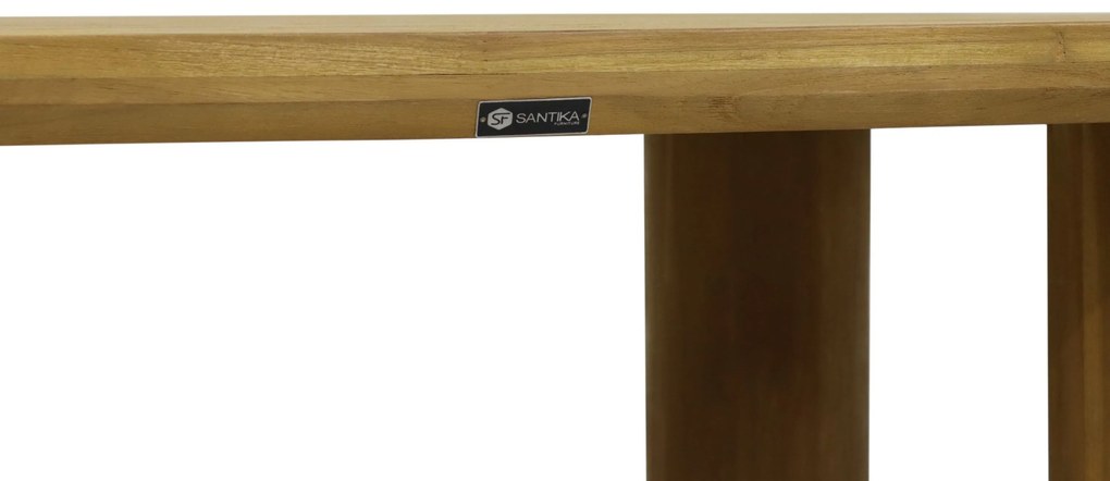 Hoek loungeset 5 personen Teak Old teak greywash Santika Furniture Santika