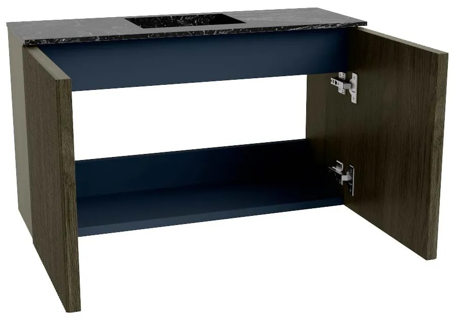 Mondiaz Joya DLux 70cm toiletmeubel shadow met wastafel faye midden zonder kraangat lava