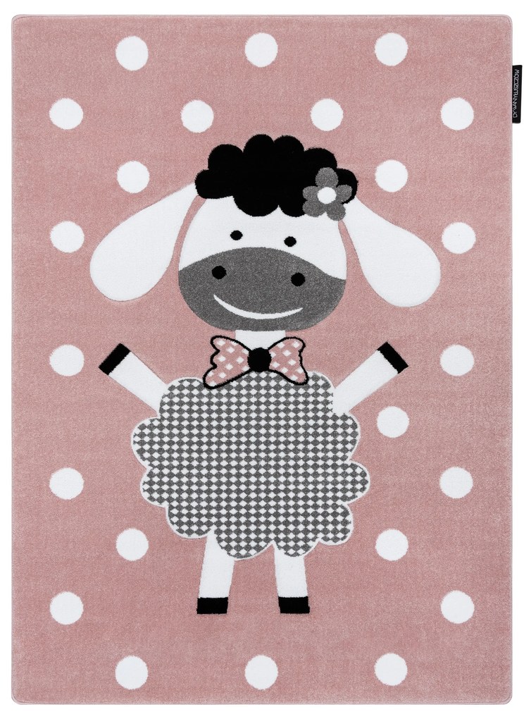 Tapijt PETIT DOLLY schaap, lammetje rozekleuring