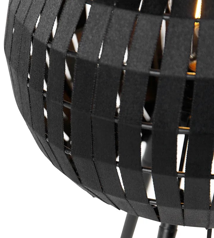 Moderne tafellamp tripod zwart - Zoë Modern E27 rond Binnenverlichting Lamp
