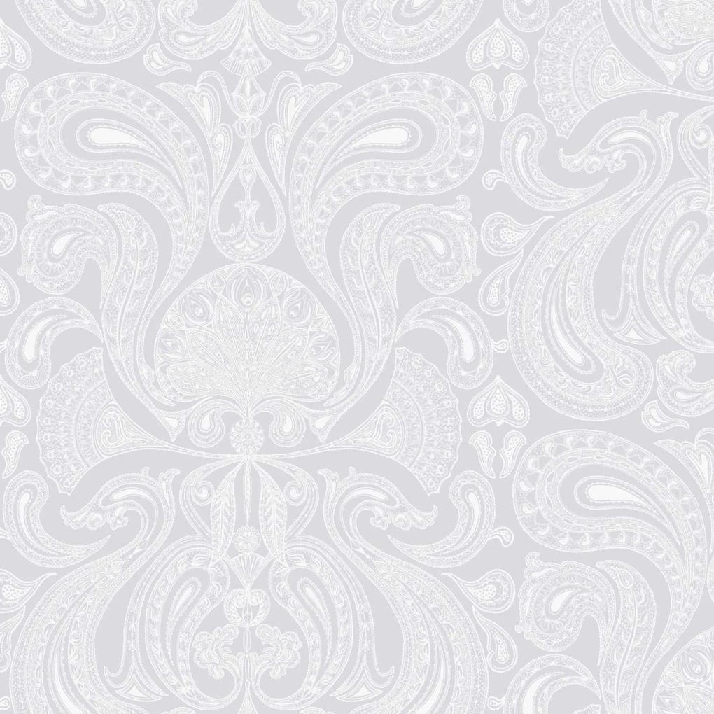 Cole & Son Malabar behang white on lilac