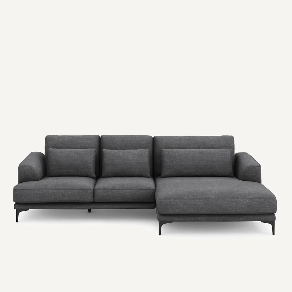 XL hoekbank rechts van katoen en linnen, MARSILE