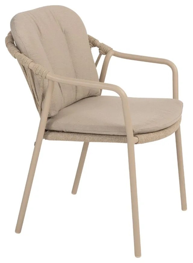Taste by 4 Seasons Manitoba stapelbare tuinstoel latte SALE Tuinstoel taupe weerbestendig
