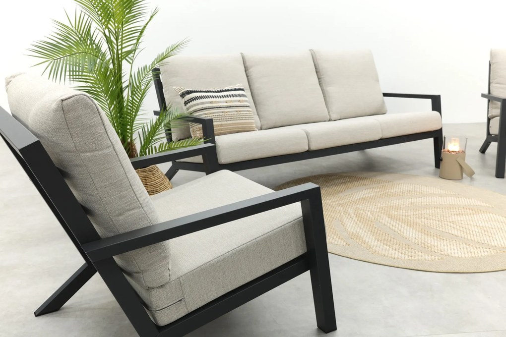 Boston stoel bank (3-zits) loungeset - 3-delig