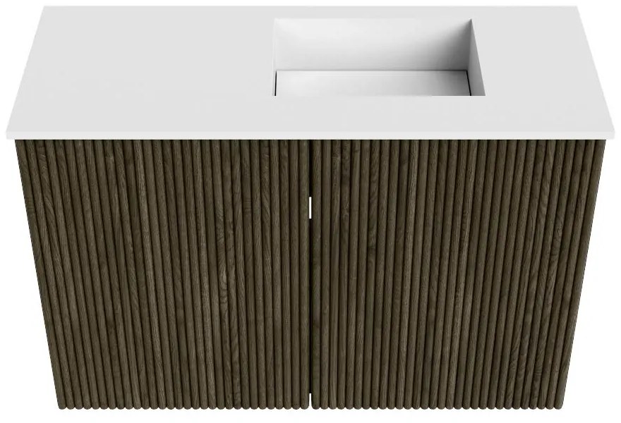 Mondiaz Joya 60cm toiletmeubel shadow met wastafel faye rechts 1 kraangat talc