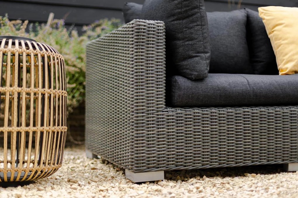 Hoek loungeset  Wicker Zwart 5 personen Garden Collections Toronto