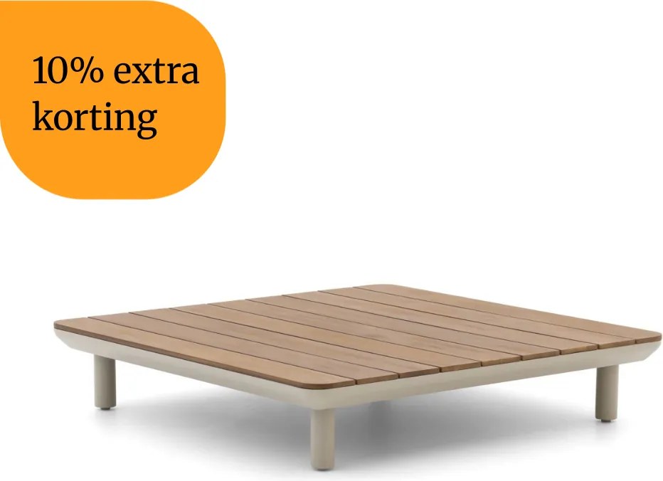 + 10% kassakorting | Loungetafel Zavelli | Vierkant | Tuintafel Teakhout | 122x122cm | Kees Smit Tuinmeubelen