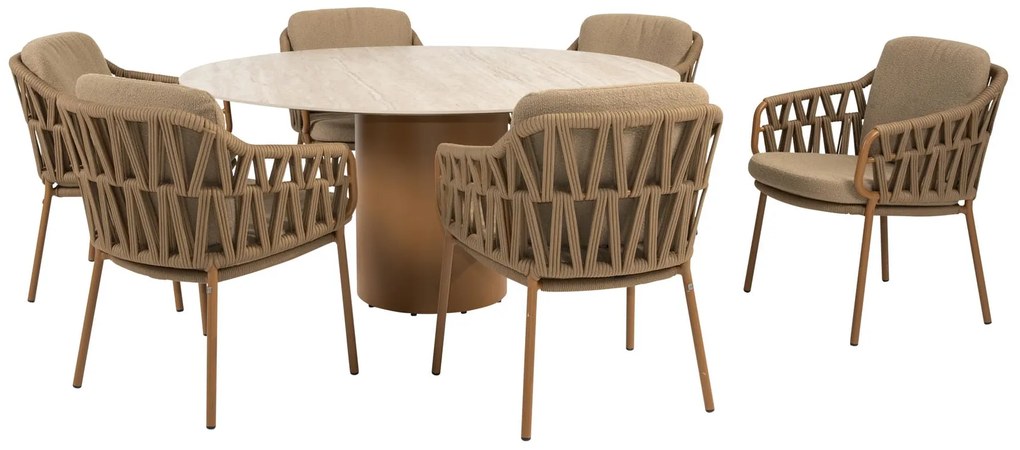 4 Seasons Outdoor Biarritz tuinstoel amber Tuinstoel beige weerbestendig