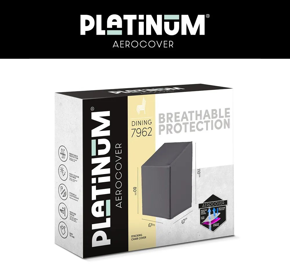 Platinum AeroCover Stapelstoelhoes/ gasveerstoelhoes 67x67xH80/110