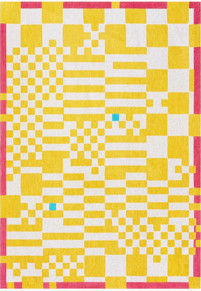 Wasbaar jacquard in- & outdoor vloerkleed Chess