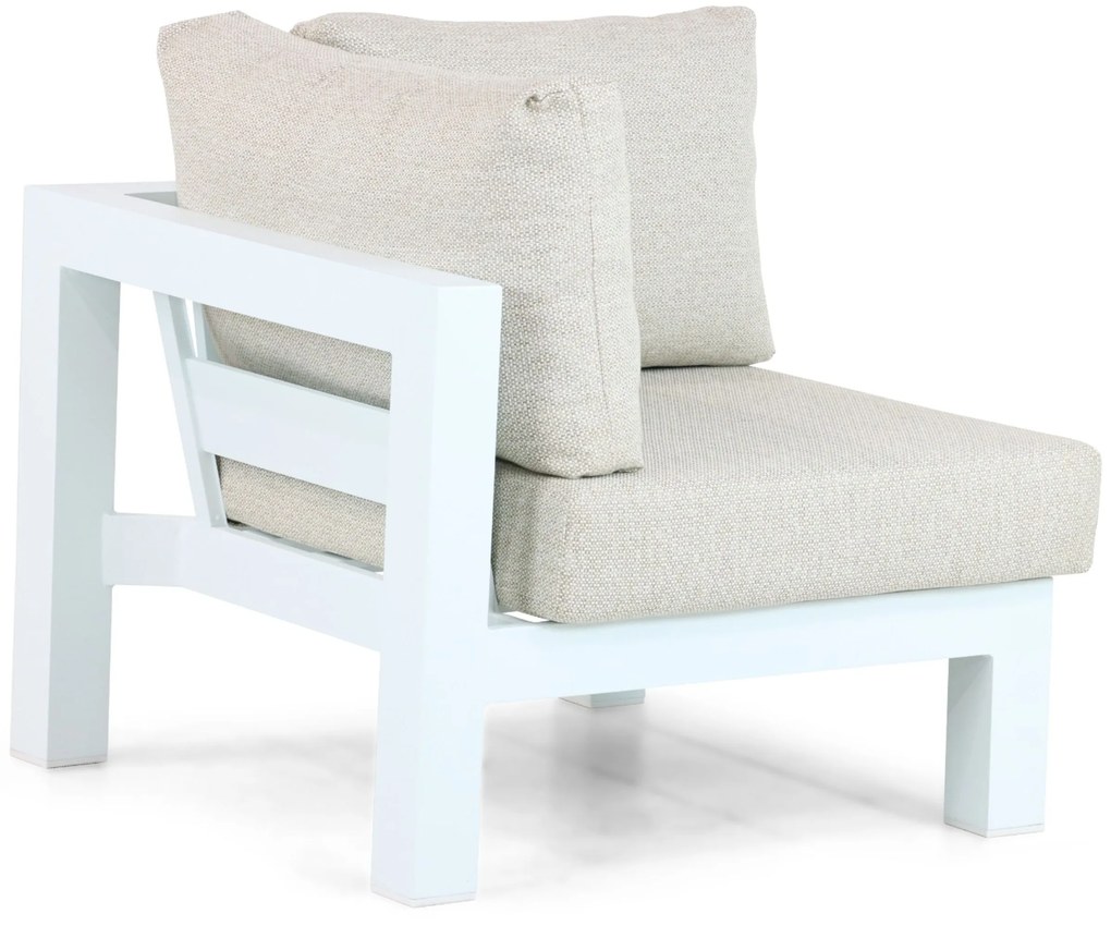 Hoek loungeset 5 personen Aluminium Wit Lifestyle Garden Furniture Luca