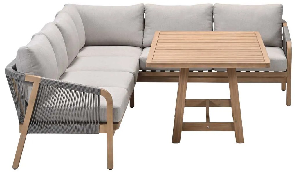 Garden Impressions Alora lounge dining set 3-delig rechts - grey sand
