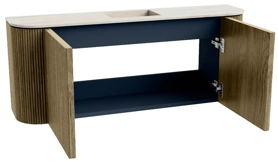 Mondiaz Joya DLux 105cm toiletmeubel ronding links/rechts dusk met wastafel faye midden zonder kraangat meli