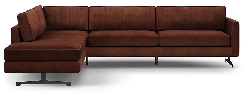 Rivièra Maison - The Camille Corner Sofa Left, velvet, chestnut - Kleur: Chestnut