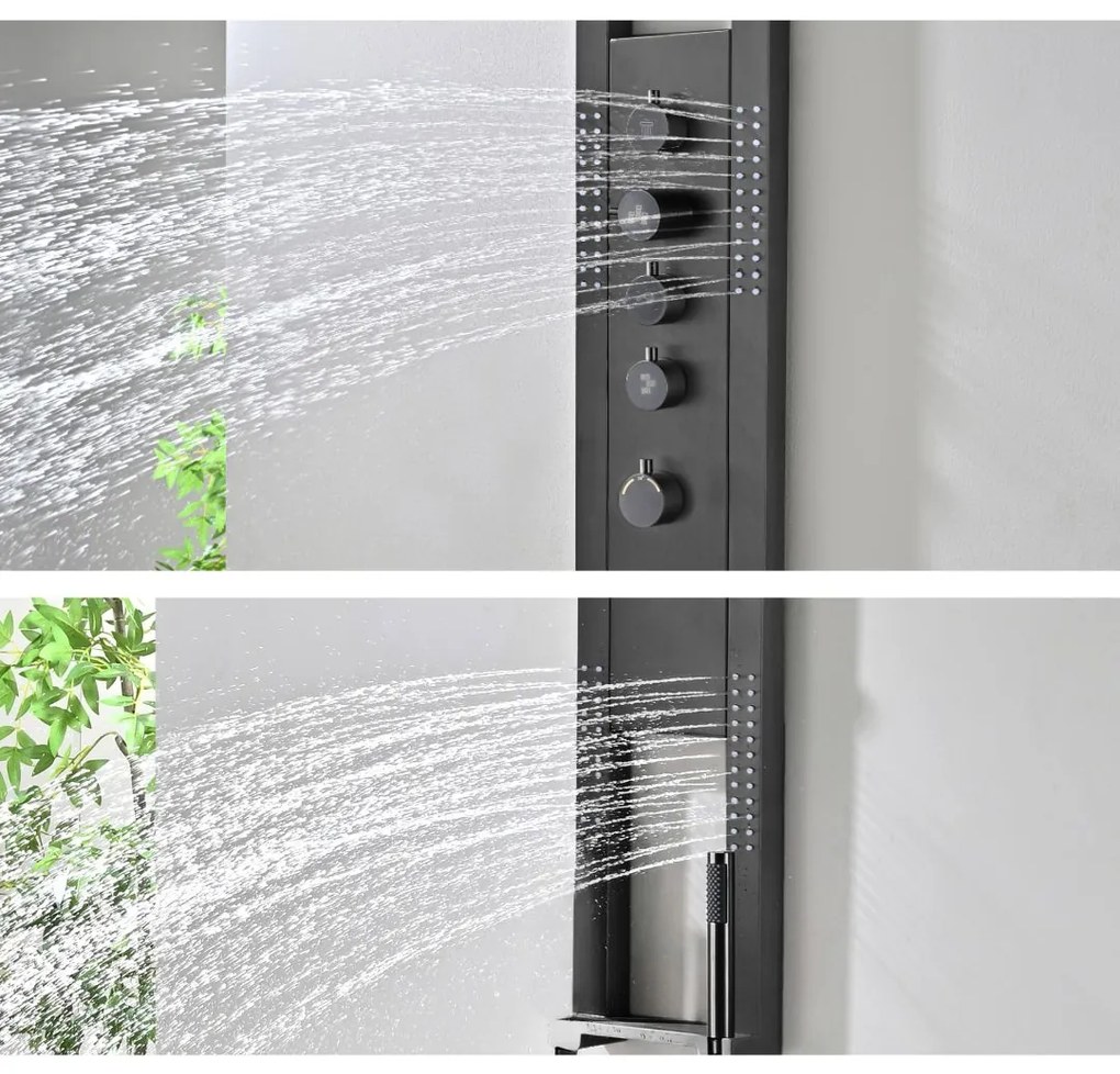 Best Design Moya Future thermostatisch douchepaneel gunmetal