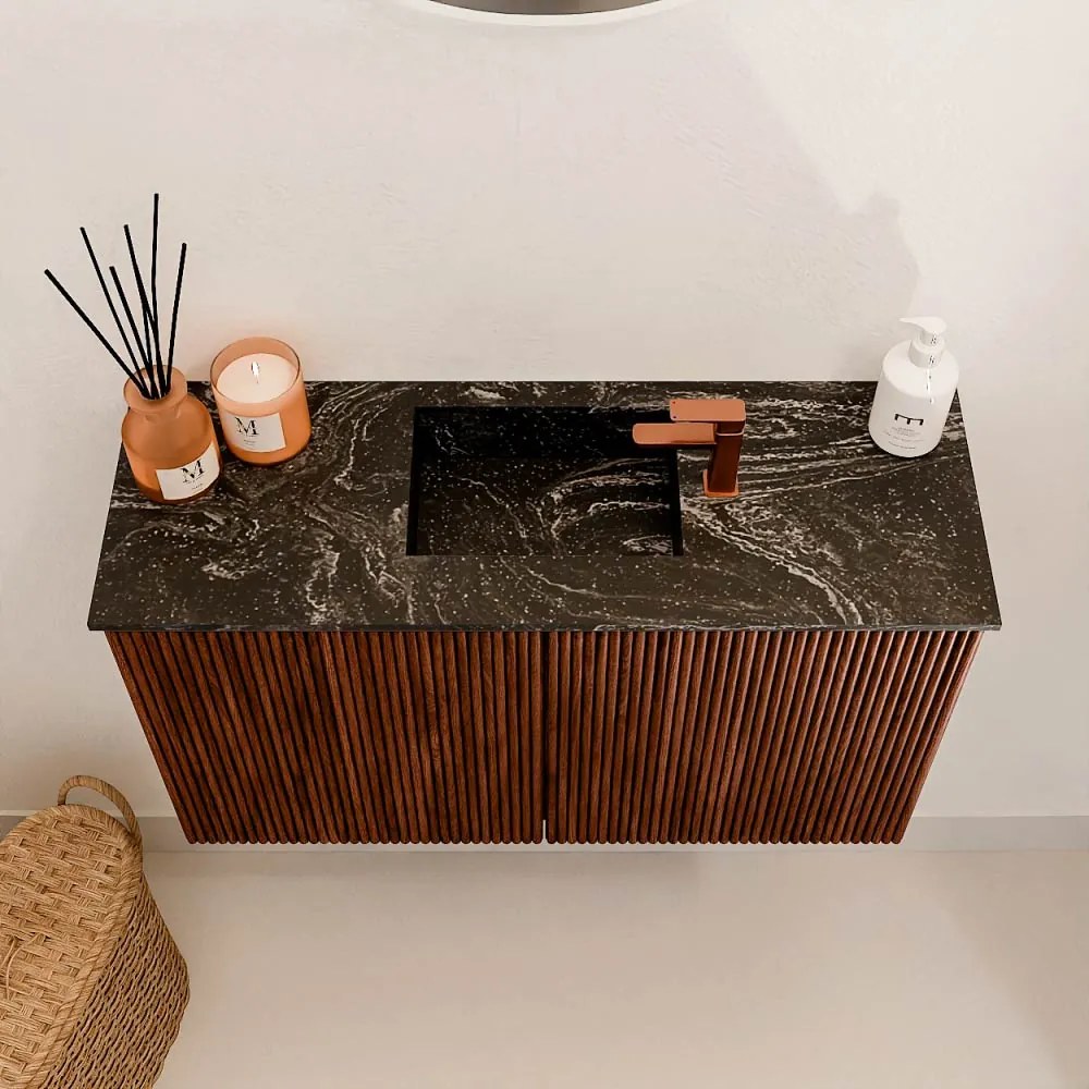 Mondiaz Joya DLux 70cm toiletmeubel ruby met wastafel faye midden 1 kraangat lava